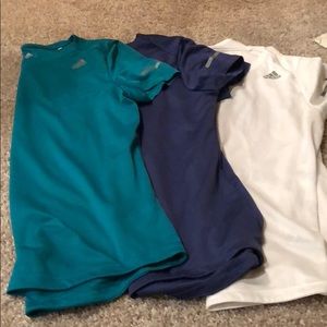 Lot of 3 Adidas running shirts sz med